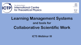 Webinar on LMS and tools for collaborative scientific work